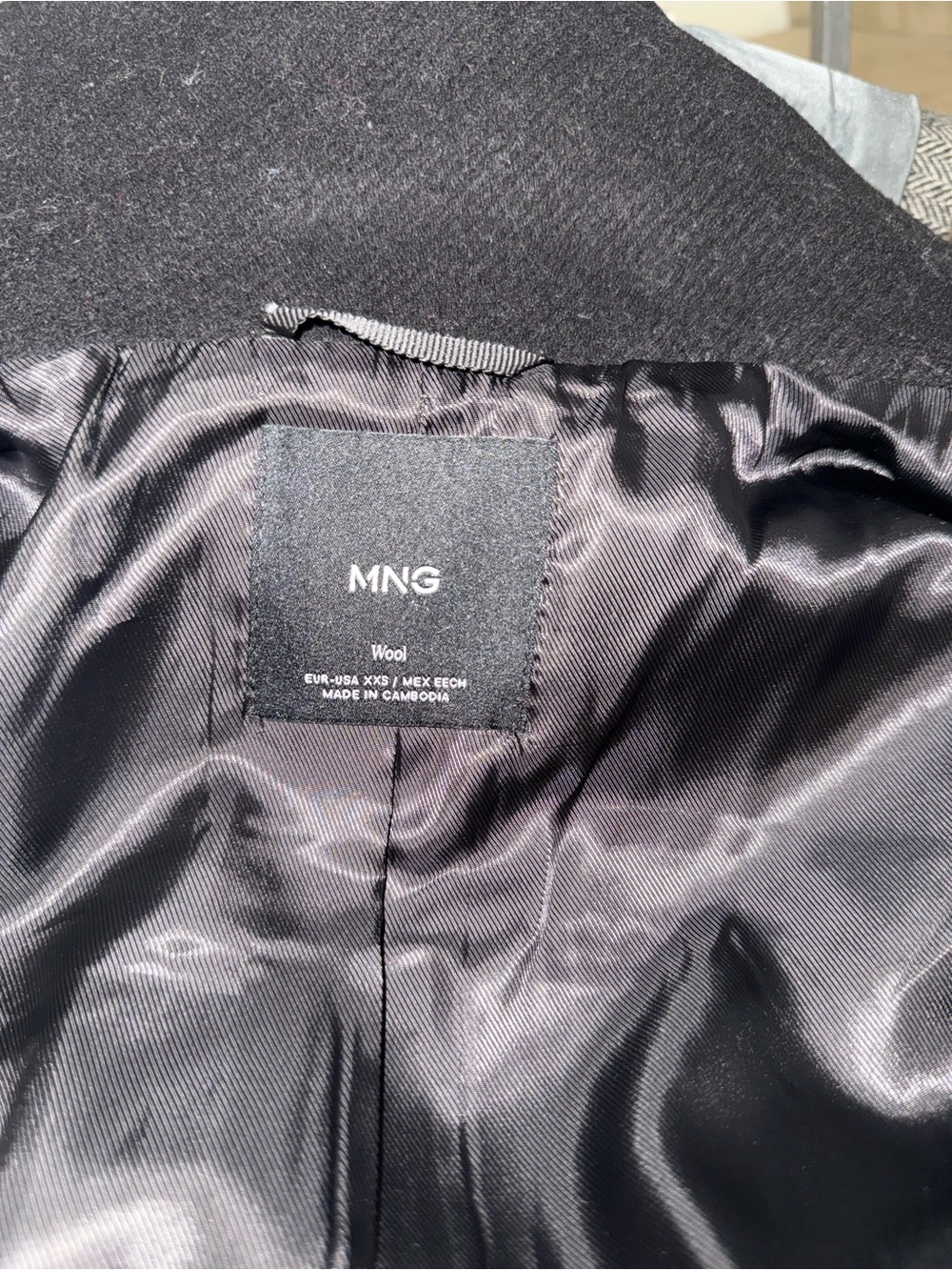Mango Black Double-Breasted Pea Coat - Picture 9 of 11